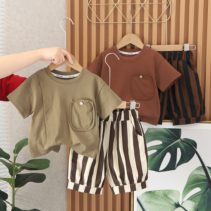 ฤดูร้อนสาเหตุชุดเด็กทารกหญิงผ้าฝ้ายทีเสื้อกางเกง2ชิ้น/เซ็ตเด็กเสื้อผ้าเด็กทารกกีฬา0-5ปี