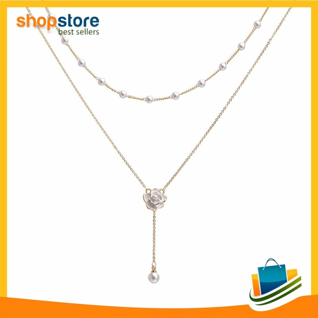 MAWAR สร้อยคอจี้พลอยกุหลาบสวย SSB 1176