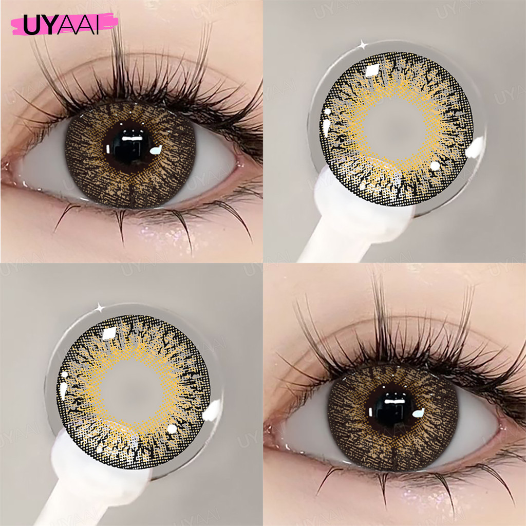 【COD & ส่งใน24ชม】 2pcs/1คู่คอนแทคเลนส์สี  MOCHA รายเดือน ชุดคอนแทคเลนส์ รายเดือน ปริมาณน้ำ 42% Conta