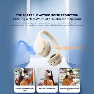 [ฟรีถุงเก็บ] Kinyo B3 Pro หูฟังครอบหู หูฟังบลูทูธไร้สายแบบครอบหู 5.3 หูฟังตัดเสียงรบกวน ANC พร้อมไมโครโฟน Headphone
