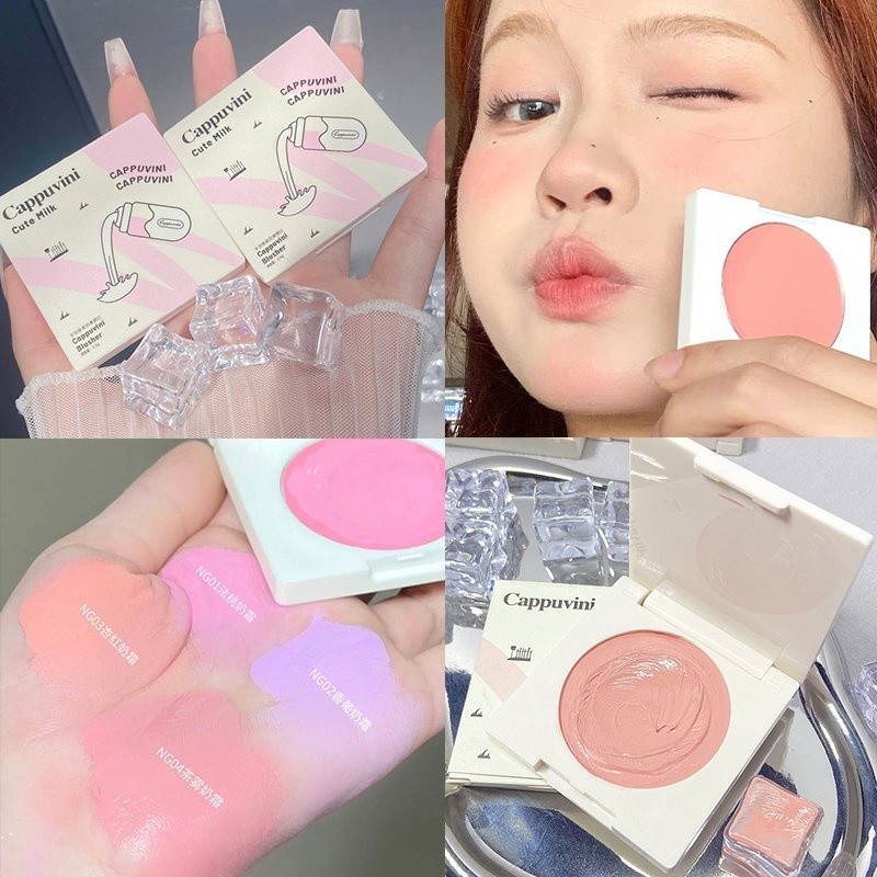 บลัชออนเนื้อครีม ครีมบลัช ออน สีสวย เนื้อแมตต์ กันน้ํา ชุ่มชื้น ติดทนนาน