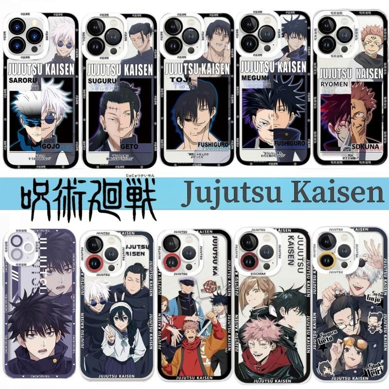 อะนิเมะ Jujutsu Kaisen เคสโทรศัพท์สําหรับ Redmi 13C 12 12C 10C 10 10A 9 9A 9C A1 A2 9T เปลือกโปร่งใสการ์ตูนป้องกัน Soft TPU แนวโน้มยี่ห้อ Cool Cover