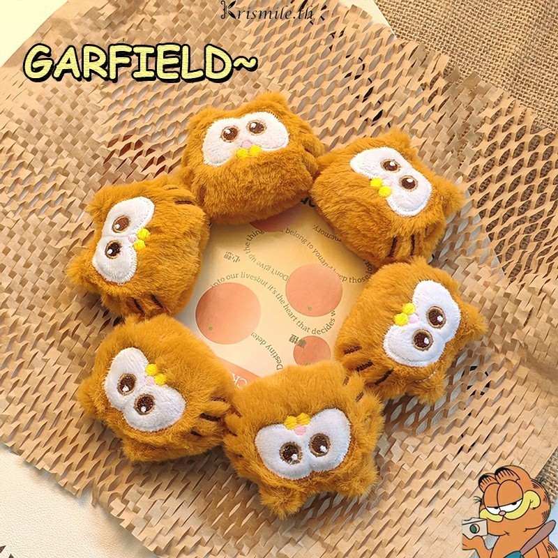 COD-ในไทย เข็มกลัดการ์ตูนน่ารัก Garfield Cat Plush Brooches ตุ๊กตา Hair Clip Headwear เสื้อผ้าเข็มกลัด-Kri