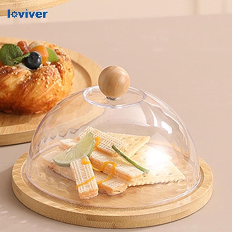 [ คนรัก] ที่วางเค้กที่วางเค้กพายขนมปังวันหยุดรักษาครอบคลุมจานเสิร์ฟรอบถาดเสิร์ฟสําหรับงานฉลองวันเกิด - รูปที่ 6