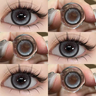 คอนแทคเลนส์สี UYAAI Pearl Series แพ็ค 2 ชิ้น สีน้ำตาลธรรมชาติและสีเทา แบบใช้แล้วทิ้งรายเดือน[0.00~-6.00] 14.5mm