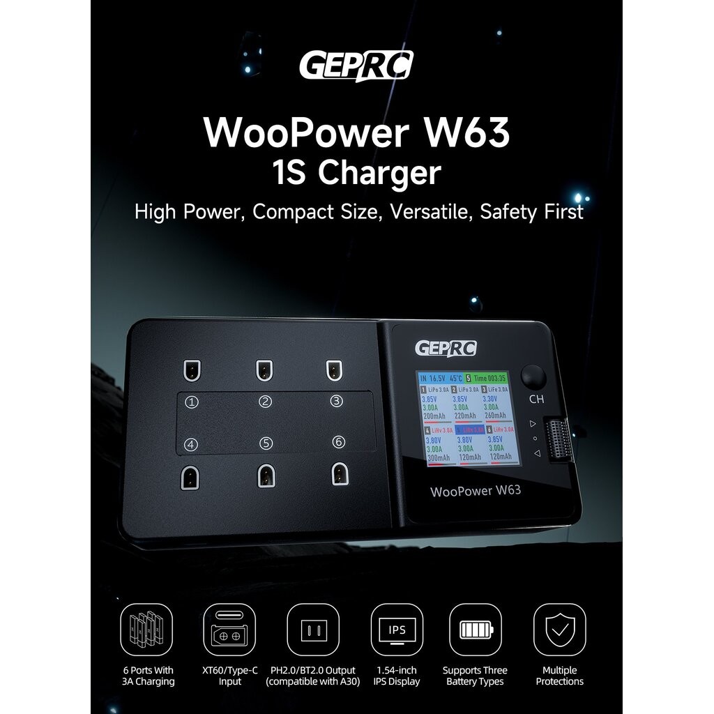 GEPRC WooPower W63 1S Charger อุปกรณ์โดรน Drone