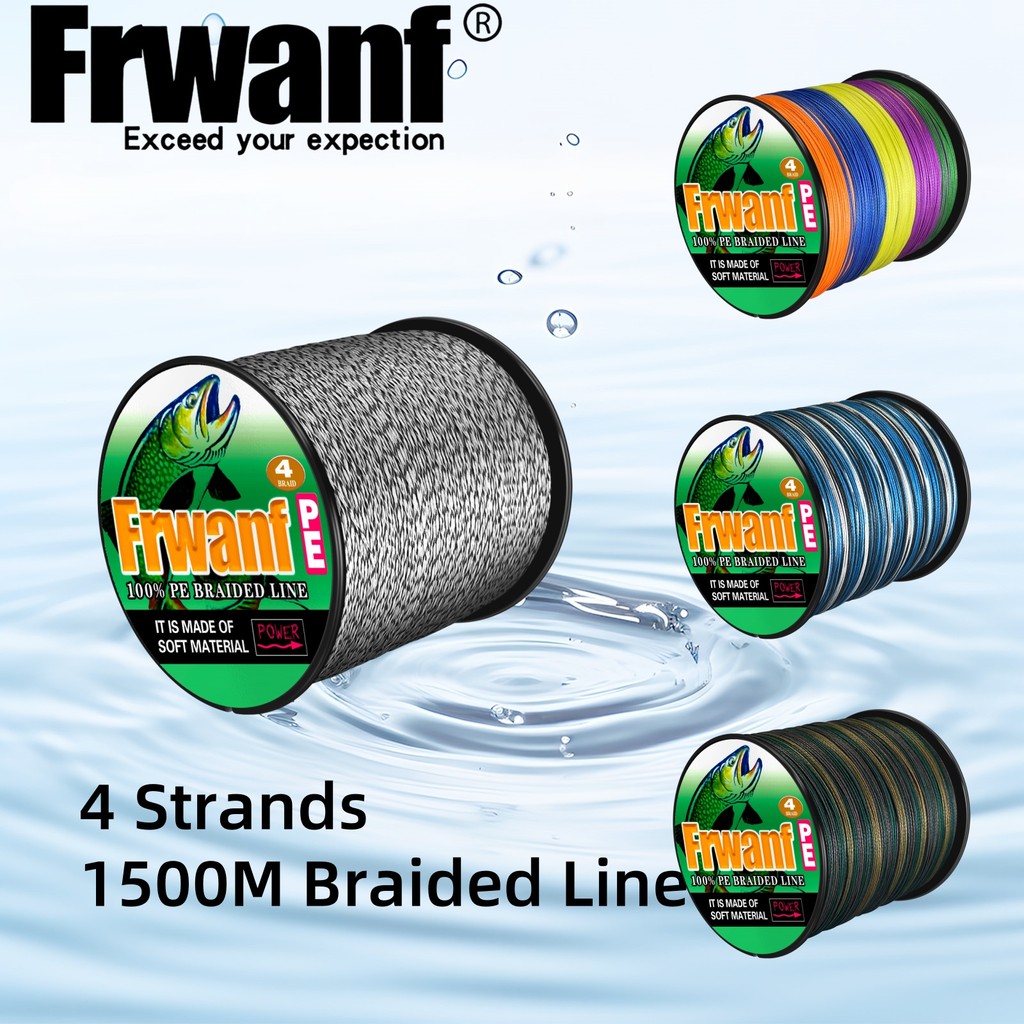 สายถัก PE 4 เส้นสำหรับตกปลารุ่น 1500M ทนทาน น้ำหนัก 0.9-45.3 kg