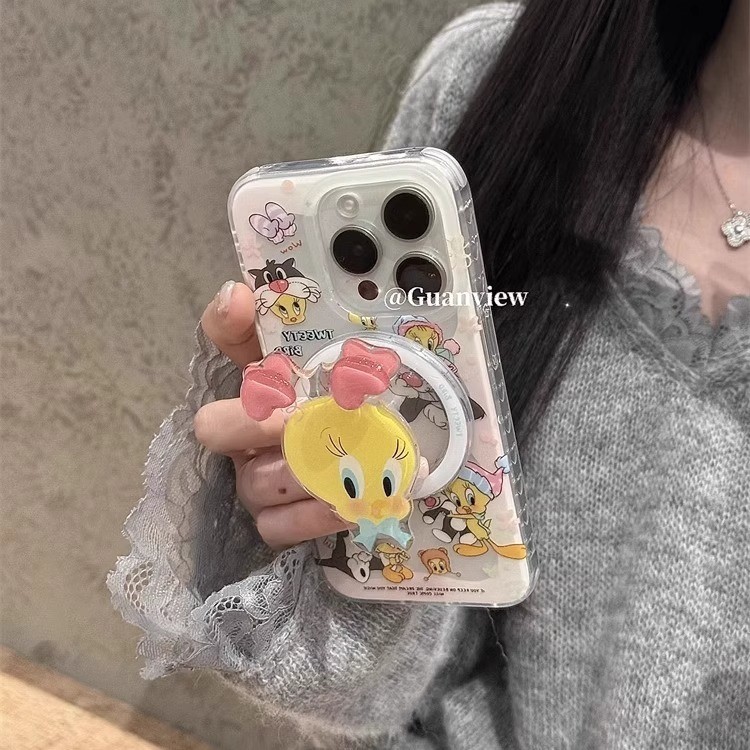 การ์ตูนน่ารักแบบเต็มหน้าจอ Cuidi เคสโทรศัพท์เหมาะสําหรับ iPhone16 15 14 13 11 12Promax 11Promax 12Pro 14plus 15Promax BK7M