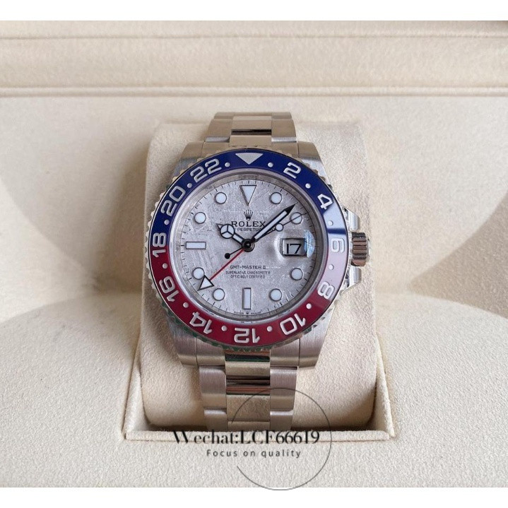หน้าปัดเถ้าภูเขาไฟ ROLEX GMT-Master II สายสแตนเลสแฟชั่นหรูหรา นาฬิกาอัตโนมัติสำหรับผู้ชาย นาฬิกาข้อมือหรูหราเบา นาฬิกาข้อมือผู้ชายหรูหราและหลากหลาย