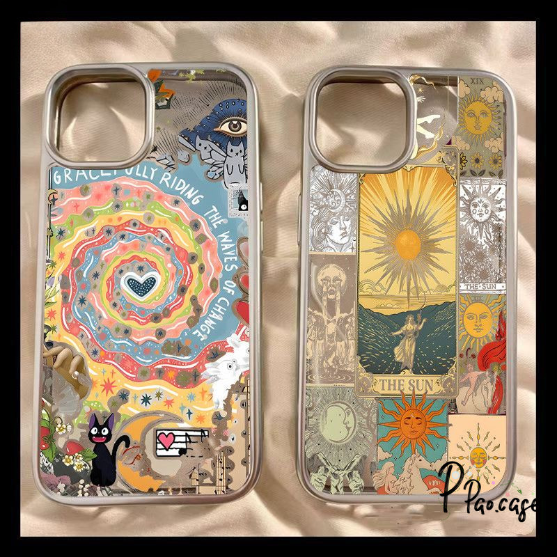 เคส เคสไอโฟน 16 13 15 11 14 12 Pro Max 7 16 8 14 15 Plus XR X MAX SE 2020 เคสกราฟฟิตี้สีสันสดใสลายเทพธิดาแห่งดวงอาทิตย์