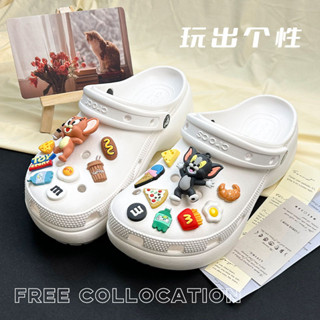 [แมวและเมาส์1ชุด]รองเท้าหลุมรองเท้าดอกไม้ที่ถอดออกได้ทําเองก…