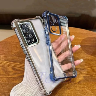 เคส OPPO A57 2022 A77S เคสโทรศัพท์โปร่งใสสี่มุมป้องกันการตก SJDK