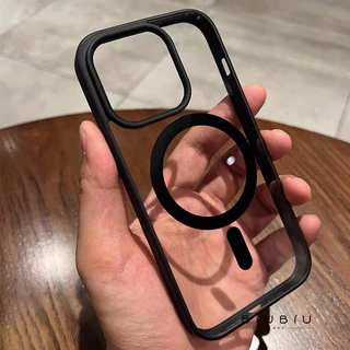 For iphone 11 14 12 Pro MAX 8/7 Plus กรณีโทรศัพท์มือถือกรณีที่อ่อนนุ่ม หรูหราแม่เหล็ก อะคริลิคฝ้า XR 16 13 14 15 17PRO