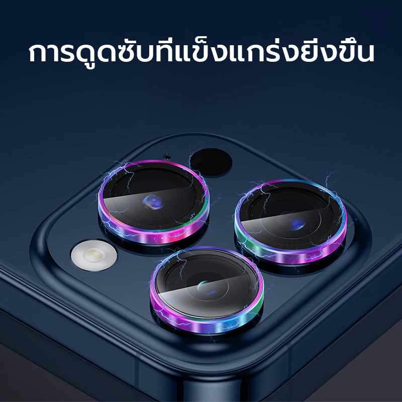 ฟิล์มกันรอยเลนส์กล้อง OSGEER สำหรับ iPhone 16Promax / 17Air / 15 / 14Pro / 13Plus / 11 Series thumbnail 8