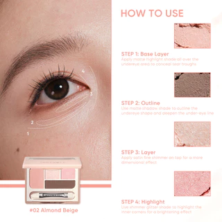 [ใหม่] Judydoll Undereye shadow Palette พาเลตต์ไฮไลท์ใต้ตา เอเกียวซัล มินิ