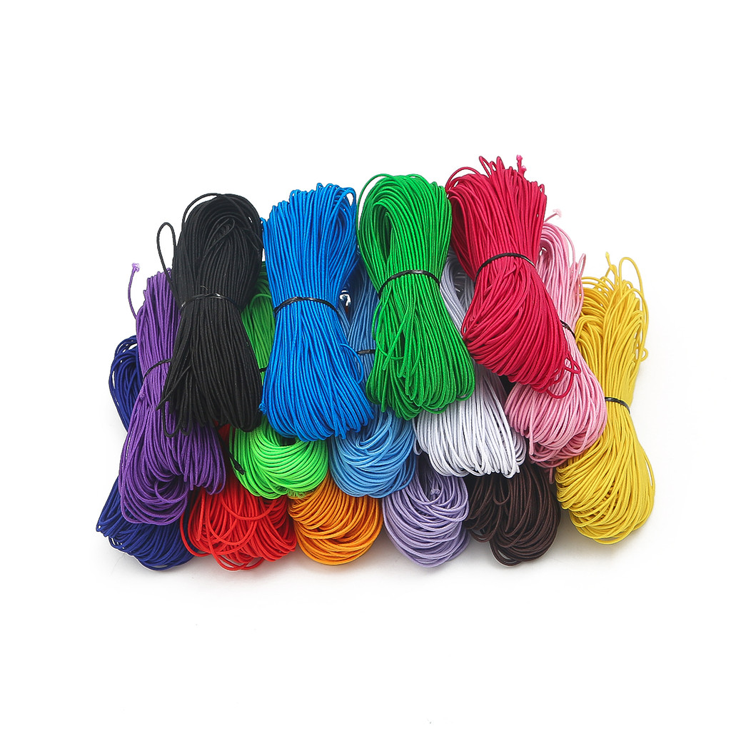 1 มม.ยืดสายยางยืด Variations 10 สีความยาว 25 ม. สําหรับทําสร้อยข้อมือประดับด้วยลูกปัด Diy - รูปที่ 2