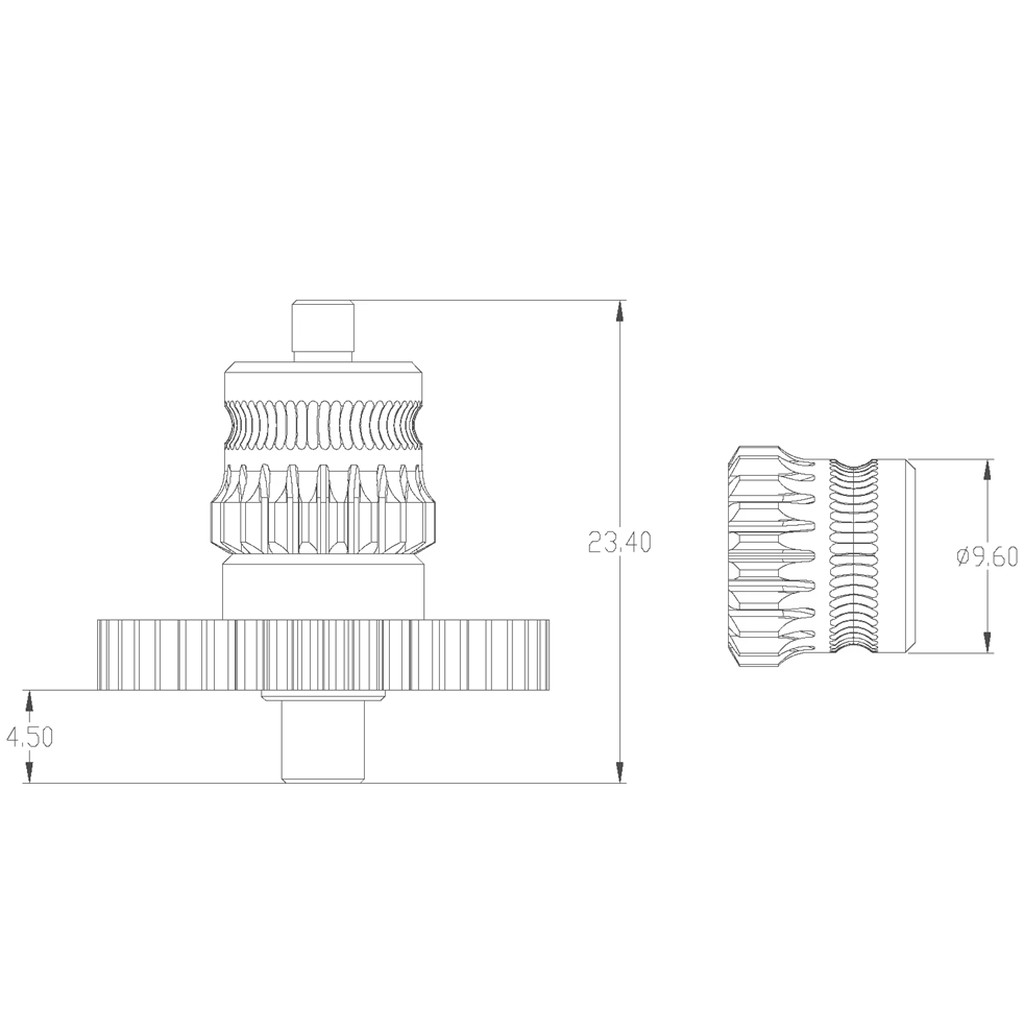 3D Printer Part Extruder Gear for Ender3 V3 SE , KE , etc.