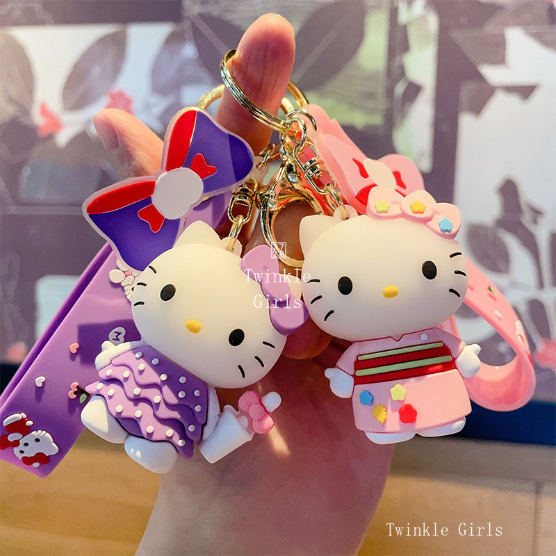 Sanrio Hello Kitty พวงกุญแจแบบจี้ตุ๊กตา ออกแบบสร้างสรรค์ เป็นของขวัญที่น่ารัก