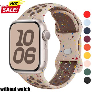 สีอนุภาคกีฬาสายยางสําหรับ Apple Watch S11 Ultra3 S10 46/42 ม…