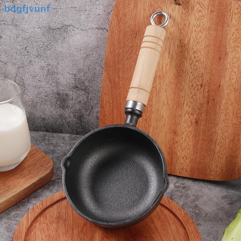 BDGF 12 ซม.เหล็กหล่อไข่กระทะ Pour Spout Nonstick กระทะนมเนยละลายหม้อเตาแก๊สเตาแม่เหล็กไฟฟ้า Universal TH