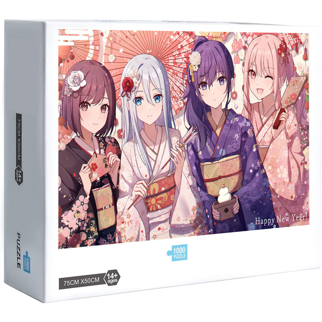 Yoisaki Kanade Akiyama Mizuk จิ๊กซอว์ไม้ปริศนาประกอบเกมตกแต่งบ้าน