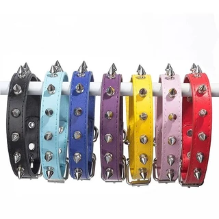 หนังสุนัขแมวคอ Spiked Studded ลูกสุนัขสัตว์เลี้ยงสร้อยคอสําหรับขนาดกลางขนาดเล็กแมวสายคล้องคอสัตว์เลี้ยงปลอกคอสุนัขอุปกรณ์เสริม