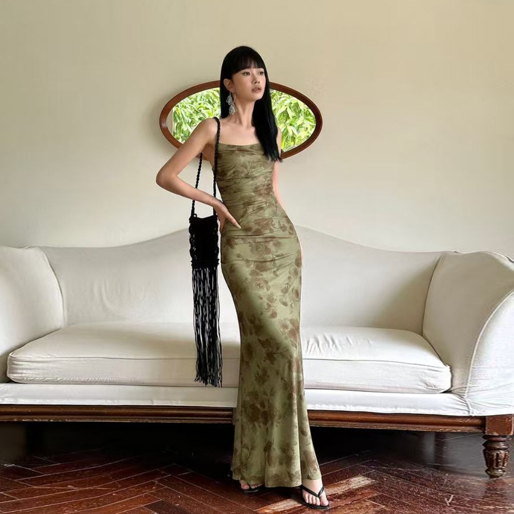 ชุดเดรสสวย ๆ สีเขียว ผ้าตาข่ายลายดอกไม้ - รูปที่ 7