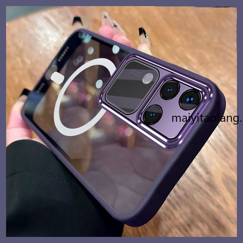 สําหรับ VIVO V30 PRO 5G 2024 VIVO V30 V30E 5G Softcase ซิลิโคนกันกระแทกออกแบบใหม่ความงาม Lanyard แต่งหน้ากระจกผู้ถือ SJSFDD05