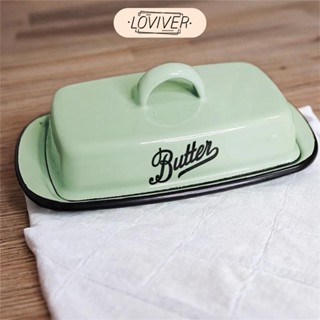 LOVIVER เซรามิคจานเนยมัลติฟังก์ชั่ที่มีฝาปิดภาชนะคาเฟ่เบเกอร…