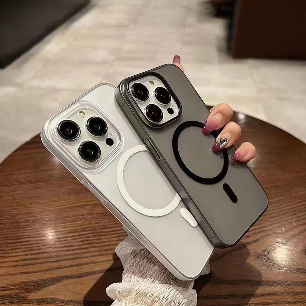 แม่เหล็ก เคสใสด้าน for เคสไอโฟน 13 17 เคสใสไอโฟน11 เคส เคสไอโฟน 16 pro max iphone 15 13 11 12 14 Pro