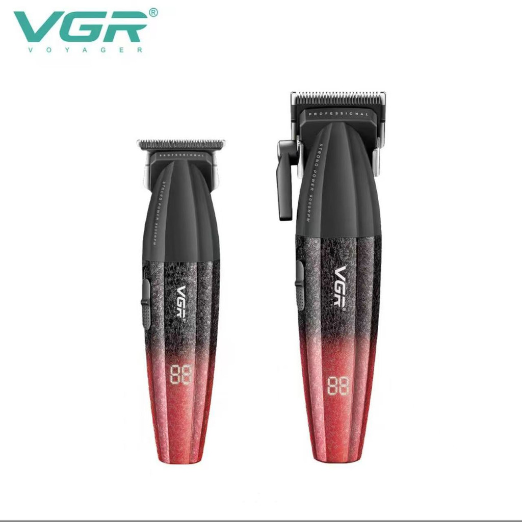 Vgr640 ปัตตาเลี่ยนผมใหม่ร้านทําผมมืออาชีพจอแสดงผลดิจิตอลปัตตาเลี่ยนไฟฟ้าปัตตาเลี่ยนผู้ชายแบบชาร์จไฟไ