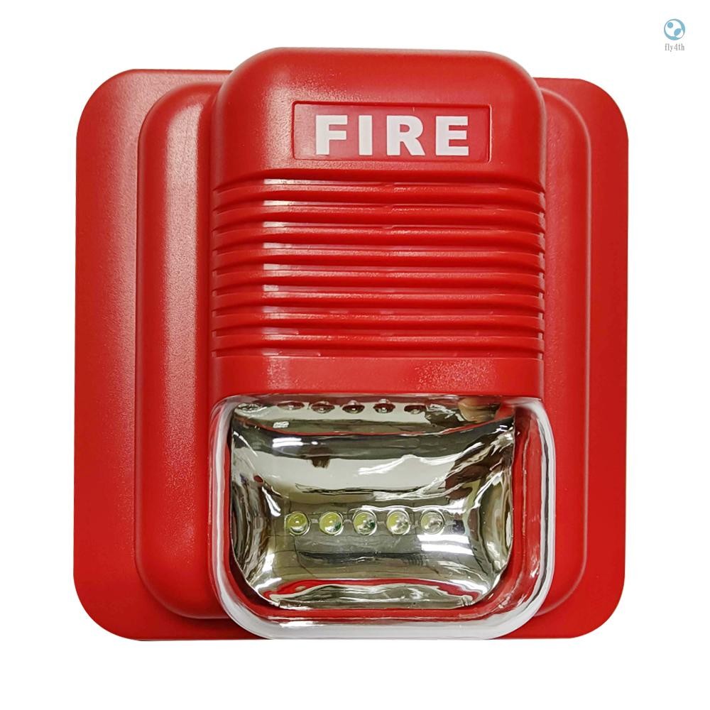 Fire Alarm Warning Strobe Siren Horn Sound & Strobe Alert ระบบรักษาความปลอดภัยสําหรับโฮมออฟฟิศโรงแรมร้านอาหาร