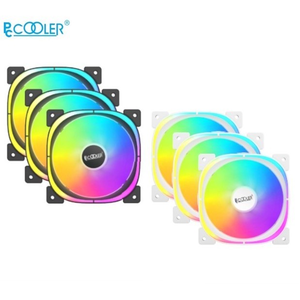 PCCOOLER EF120 ARGB 3-IN-1 KIT B Triple Pack RGB 12CM 3in1 พัดลมปลอก