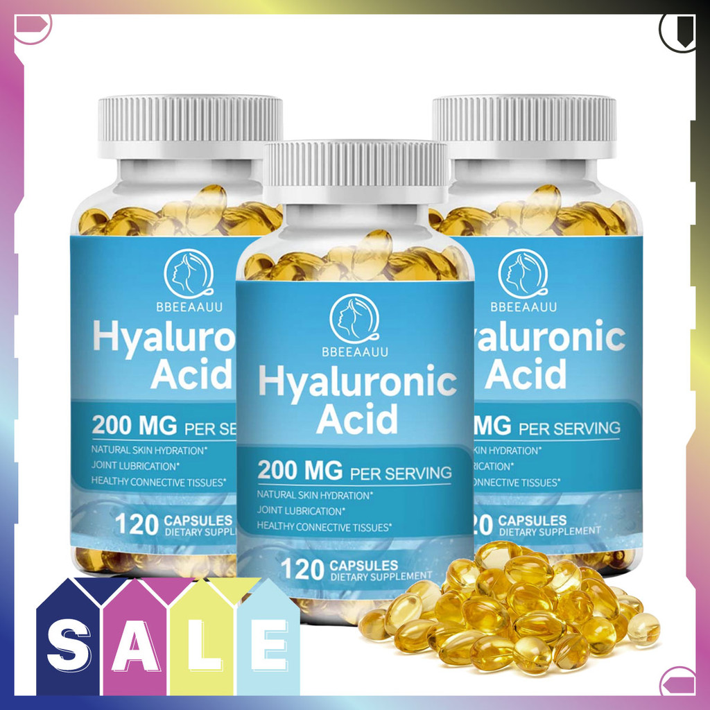 BBEEAAUU Hyaluronic Acid Capsules 120 capsules สนับสนุนเนื้อเยื่อเกี่ยวพันและข้อต่อให้แข็งแรง กรดเอช ยาลูรอน ไอซี