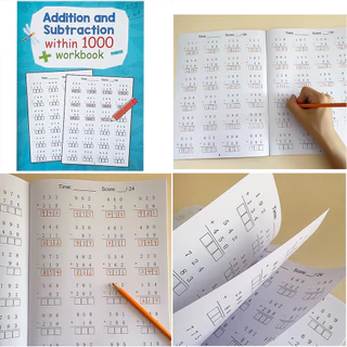 คณิตศาสตร์เศษส่วนเชิงเลขคณิตสมุดงานบวกลบ Multiplication Division Operation เด็กฝึก Worksheets โรงเรียนประถมศึกษาเลขคณิต Enhancement การฝึกอบรมการบ้าน