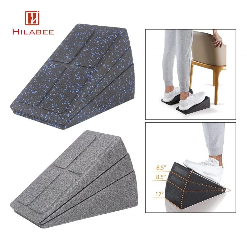 Hilabee 3 ชิ้น Squat Wedge โยคะโฟม Wedge การออกกําลังกาย Nonslip ขายืดกระดาน