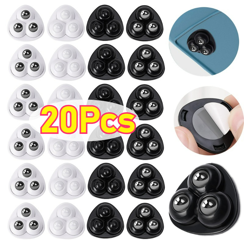 360° Self-adhesive Universal Pulley หมุนล้อ - Mini Mute หมุนล้อล้อสําหรับเฟอร์นิเจอร์กล่องเก็บ