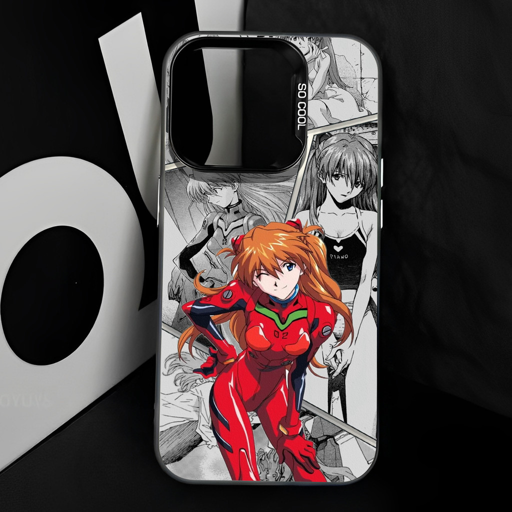 COD เคสไอโฟน13 for iphone 11 14 pro 12 15 16 Pro MAX 14 15 7 Plus XR XSMAX เคสโทรศัพท์มือถือลายการ์ตูน EVA Asuka สุดเท่