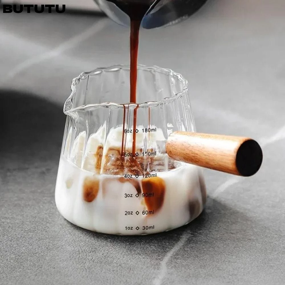 Bututu ถ้วยตวงกาแฟ เอสเปรสโซ่ ออนซ์ ทนอุณหภูมิสูง แกะสลัก ทนทาน สําหรับบ้าน