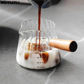 Bututu ถ้วยตวงกาแฟ เอสเปรสโซ่ ออนซ์ ทนอุณหภูมิสูง แกะสลัก ทนทาน สําหรับบ้าน