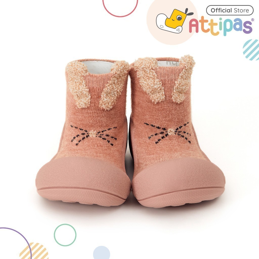 Attipas Functional Baby Shoes Prewalker Shoes - Rabbit Pink