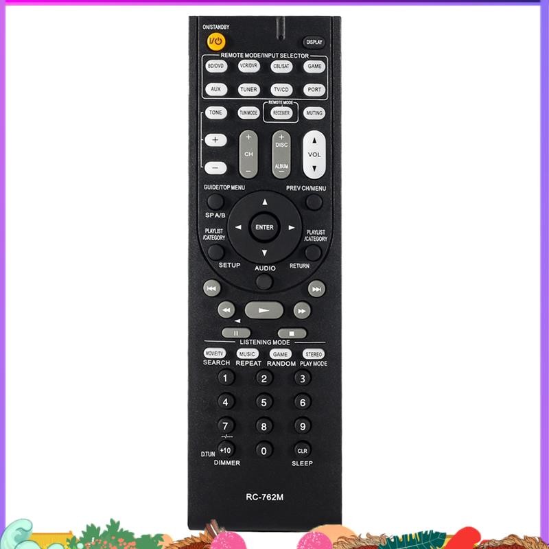 Super 1 ชิ้นรีโมทคอนโทรลเปลี่ยน RC-762M สําหรับตัวรับสัญญาณ AV HT-R380 HT-R290 HT-R390 HT-R538 TX-SR