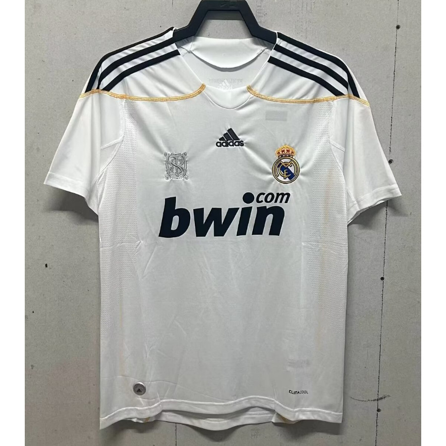 เสื้อกีฬาแขนสั้น ลายทีมฟุตบอล Real Madrid 2009/10 Real Madrid วินเทจ ไซซ์ S-XXL สําหรับผู้ใหญ่