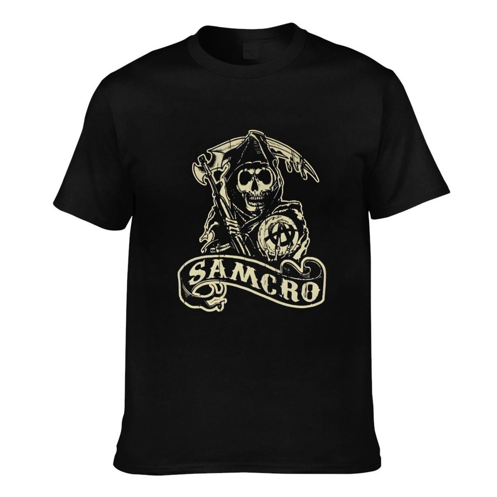 เสื้อยืดพิมพ์ลาย Sons Of Anarchy Samcro Reaper คุณภาพสูง สําหรับผู้ชายที่ชอบความเท่ห์และสไตล์ Sons O