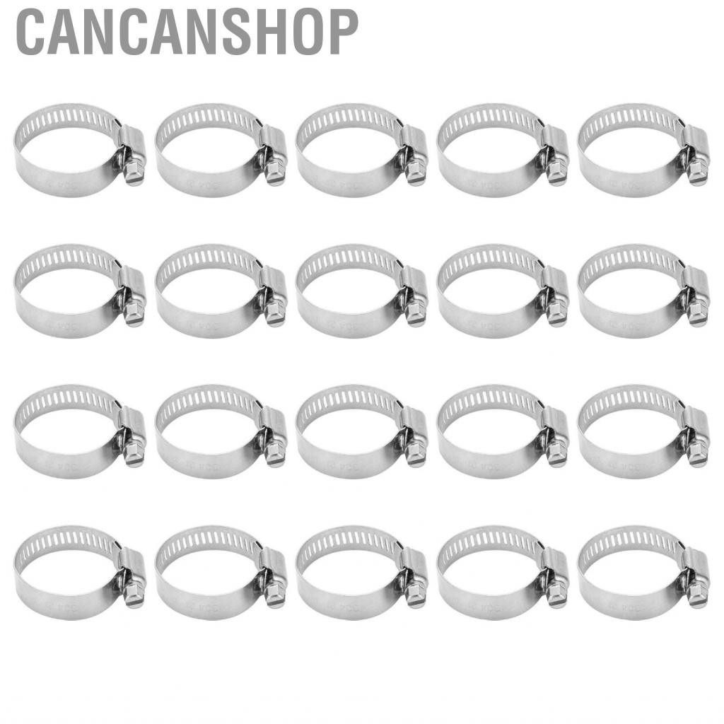 Cancanshop 20Pcs Hose Clamp Pipe Tube Clamps 304 Stainless Steel