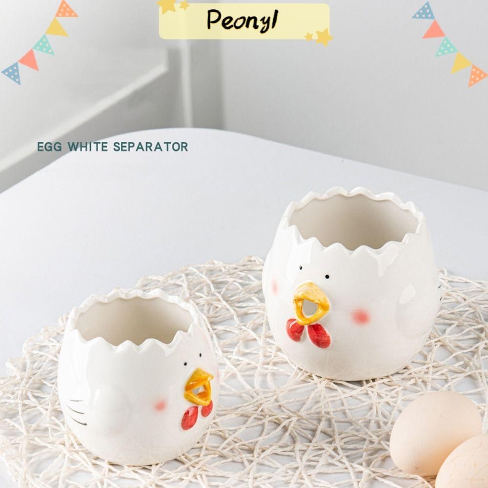 Pdony เครื่องแยกไข่ขาว ไข่ไก่ ไข่แดง โปรตีน เซรามิค อุปกรณ์ครัว อุปกรณ์เบเกอรี่ ที่กรองไข่