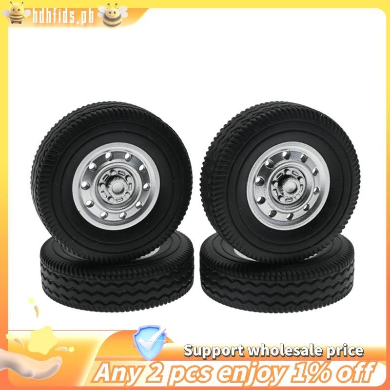 -4 ชิ้นล้อยาง Tyre สําหรับ WPL D12 Mini 1/16 RC Drift รถบรรทุกรถอะไหล่อุปกรณ์เสริม