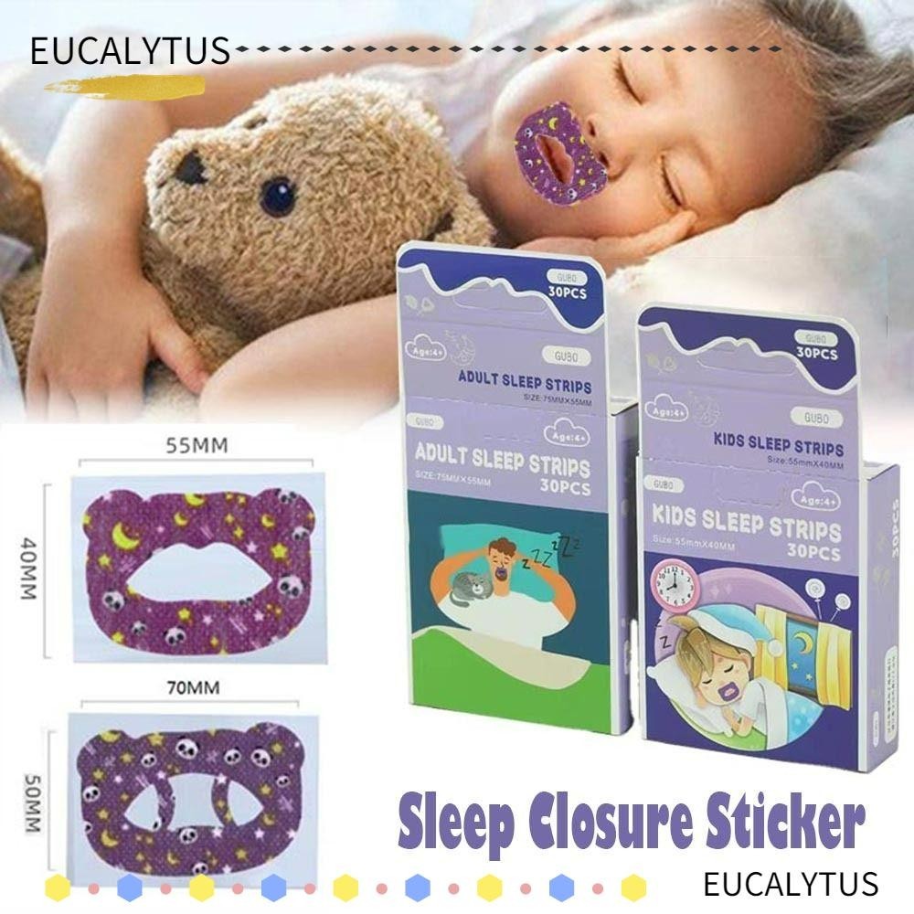Eutus เทปผ้าปิดปาก หายใจสะดวก ไม่ทอ เป็นมิตรกับผิวหนัง สําหรับช่วยในการนอนกรน 30 ชิ้น