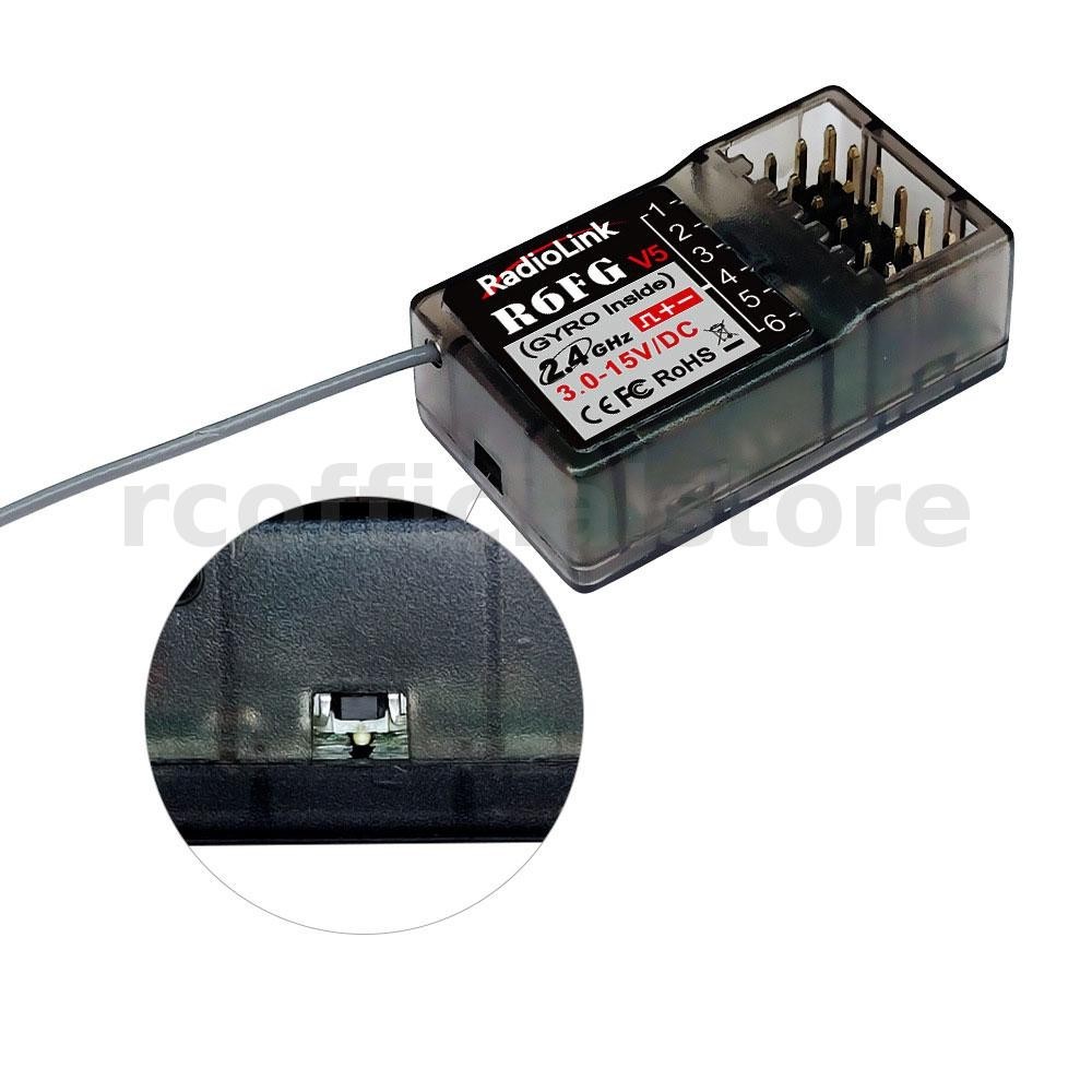 Radiolink RC Receiver R6FG 6 ช ่ อง 2.4G HV Servo RX Gyro Long Range Control สําหรับ RC รถเรือเครื ่