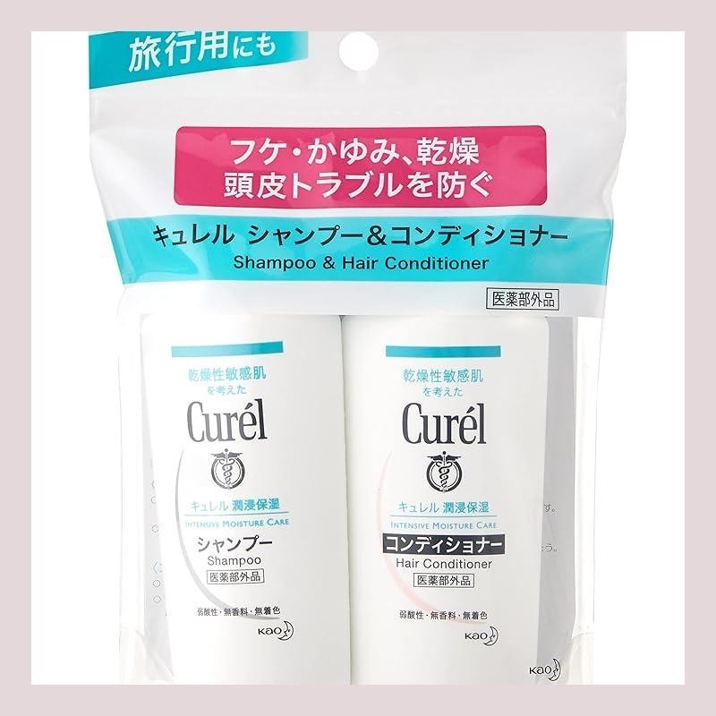 [Trial Set] Curel Shampoo &amp; Conditioner (Shampoo 45ml + Conditioner 45ml)